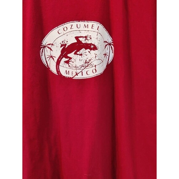 Red Cozumel, Mexico Iguana T-Shirt Size XL-Unisex - Picture 3 of 5
